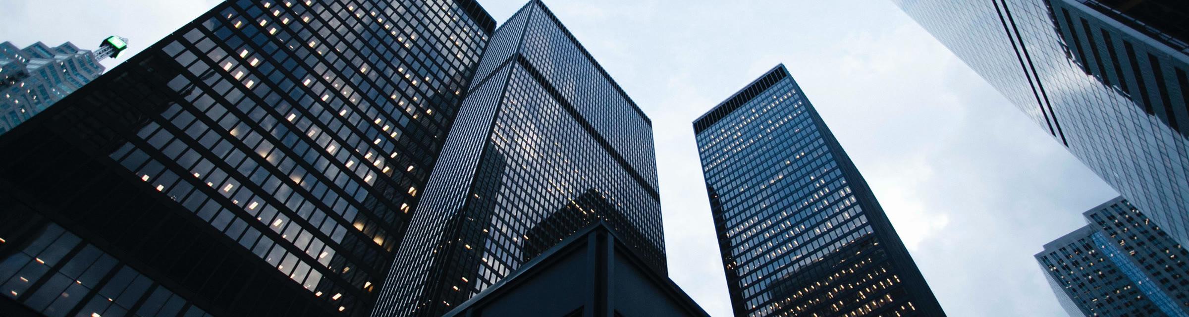 High-rise towers against the sky